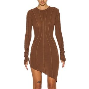 SAMI MIRO BROWN MINI DRESS
